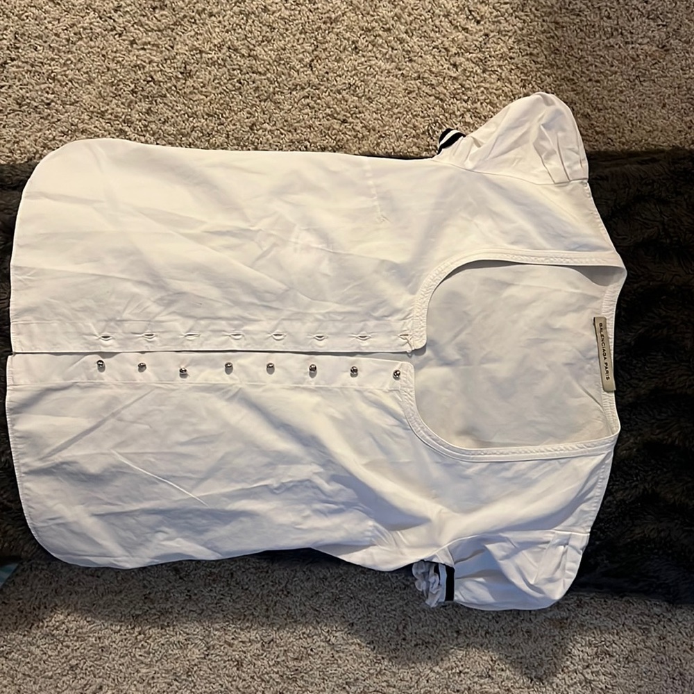 Women’s small white and black Balenciaga blouse.. very nice worn once. Like new